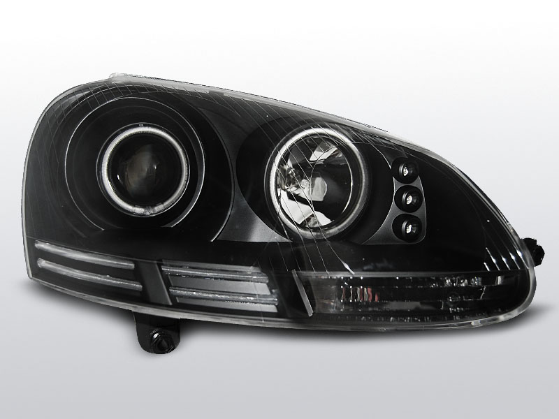 Scheinwerfer VW Golf 5 03-09 Schwarz angel eye 